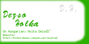 dezso holka business card